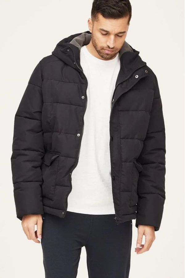 image of Nuttery Recycled Polyester Puffer Jacket in Black