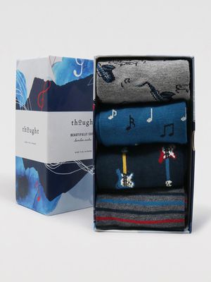 Corie Music Bamboo Organic Cotton 4 Sock Gift Box