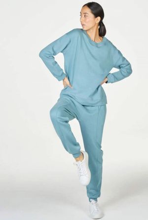 Zaahra Fairtrade Organic Cotton Sweatshirt in Foam Blue