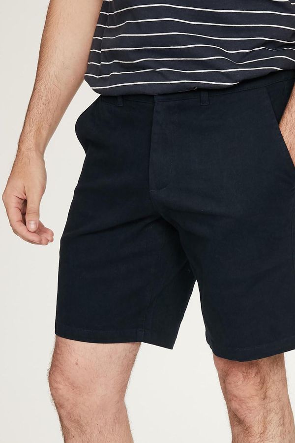 image of Emanuele Organic Cotton Shorts in Navy