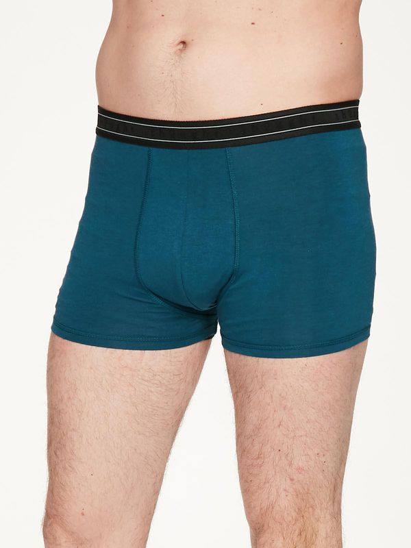 image of Arthur Men's Plain Bamboo Jersey Boxer in Majolica Blue