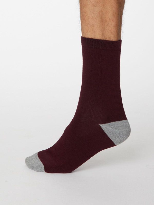 image of Solid Jack Bamboo Socks in Wine Red