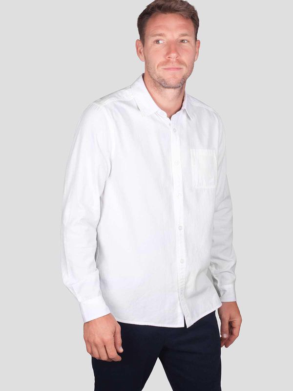 image of Arterton Organic Cotton Long Sleeve Shirt in White