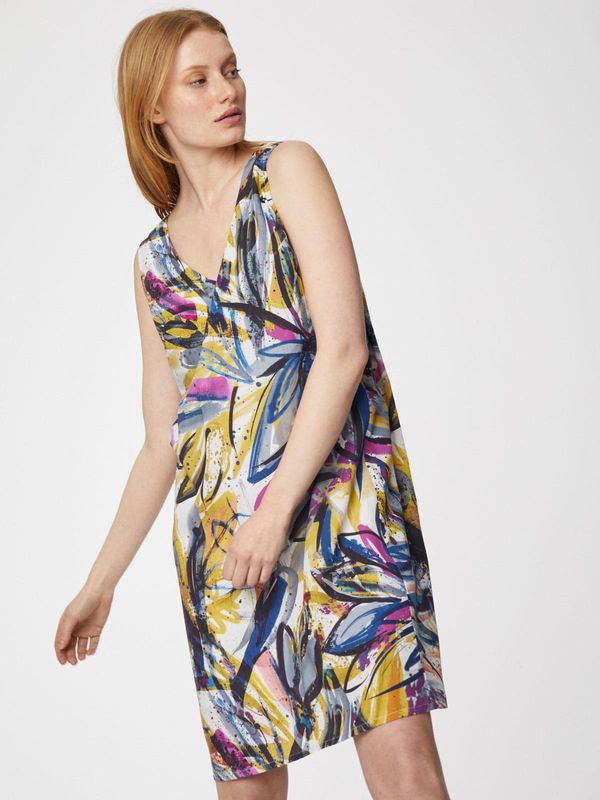 image of Floreale Tencel Print Shift Dress in Multi