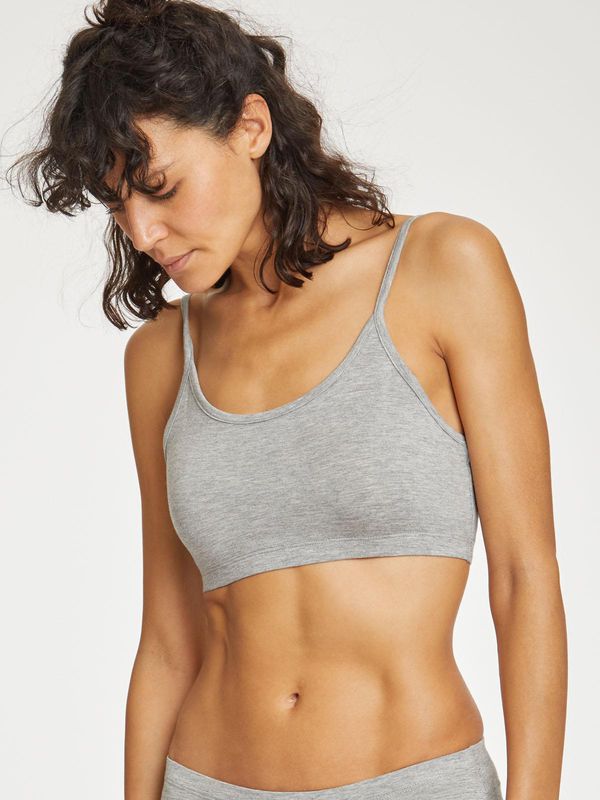 image of Hannah Bamboo Jersey Bralet in Grey Marle