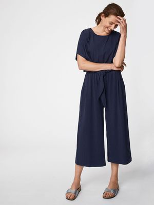 Elizabeth Bamboo Jumpsuit in Dark Navy