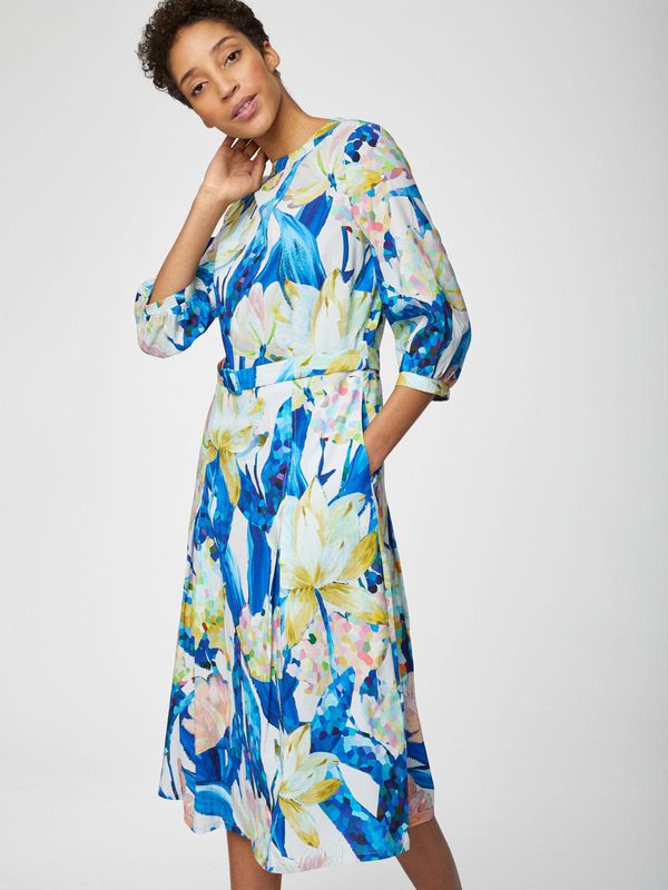 image of Sabbina Tencel Print Midi Dress in Multi