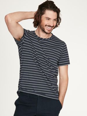 Jacopo Hemp Tee in Denim Blue