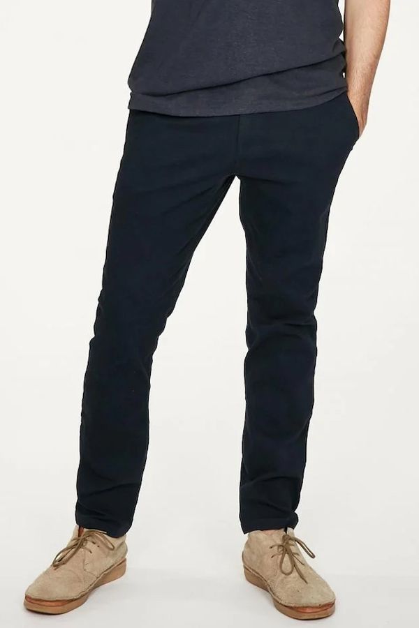 image of Emanuele Organic Cotton Trousers in Navy