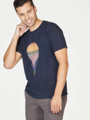 Colson Organic Cotton Printed T-Shirt in Navy