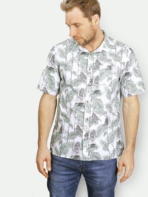 Marcel Organic Cotton Short Sleeve Shirt in White
