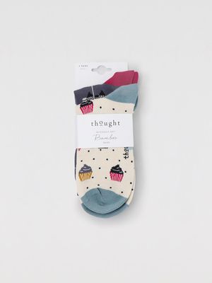 Delphie Bamboo Organic Cotton 2 Pair Gift Socks in Multi