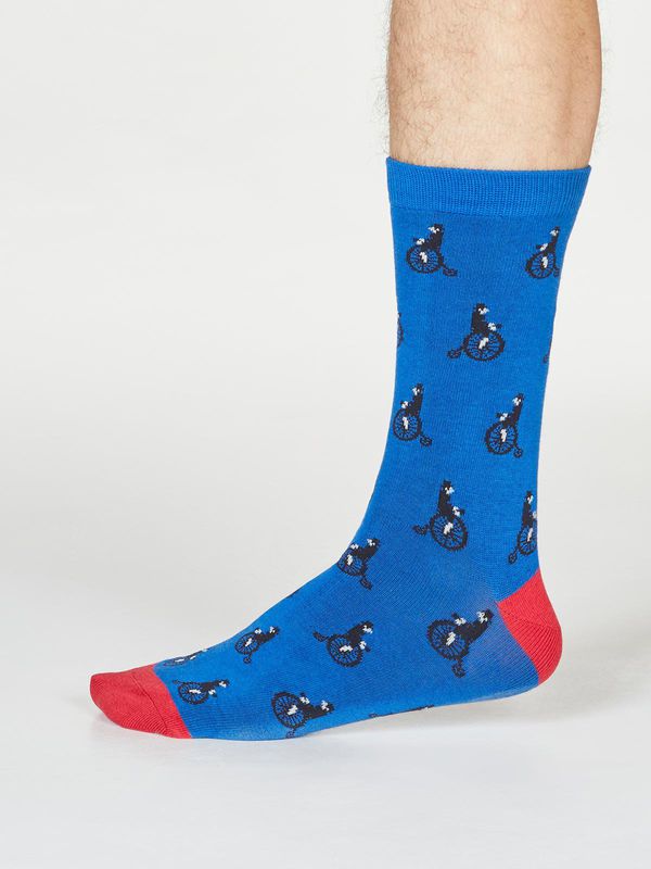 image of Ashton Bicycle Bamboo Organic Cotton Socks in Bright Blue