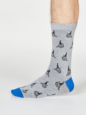 Ashton Bicycle Bamboo Organic Cotton Socks in Grey Marle