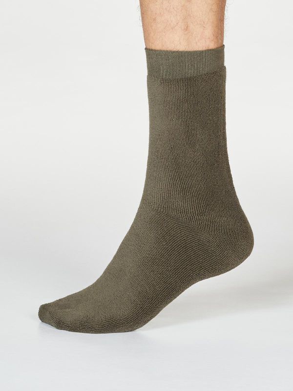 image of Organic Cotton Terry Walker Socks in Walnut Grey