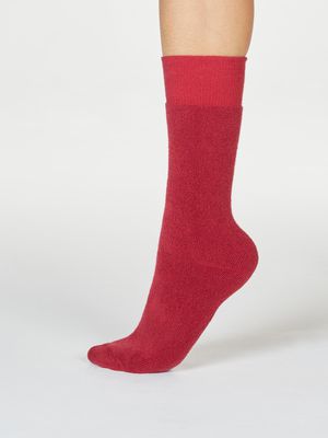 Bobbie Organic Cotton Walker Socks in Cranberry Red