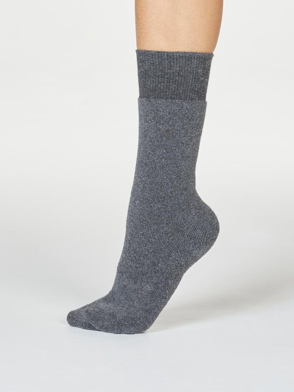 image of Bobbie Organic Cotton Walker Socks in Dark Grey Marle