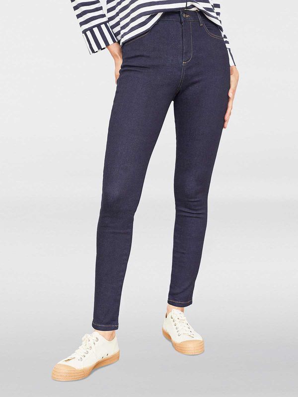 image of Essential Organic Cotton Skinny Jeans in Dark Blue Wash