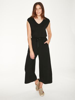 Colonel Bamboo V-Neck Dashka Jumpsuit in Black