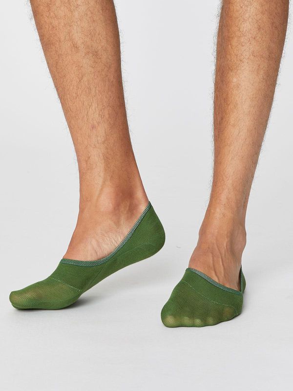 image of No Show Essential Bamboo Socks in Chive Green