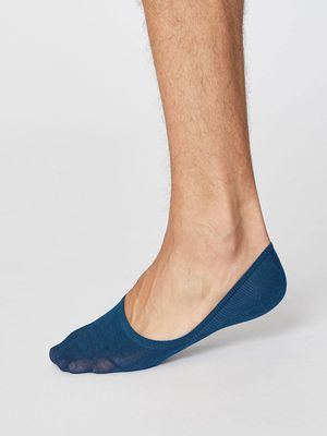 No Show Essential Bamboo Socks in Mosaic Blue
