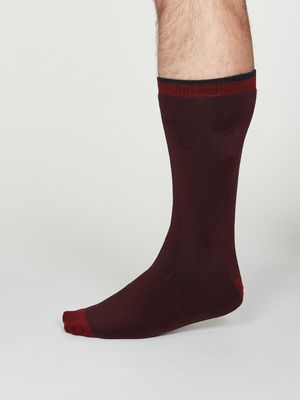 Walker Organic Cotton Walking Socks in Burgundy Red
