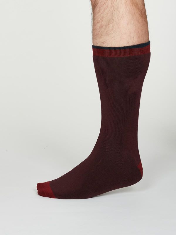 image of Walker Organic Cotton Walking Socks in Burgundy Red