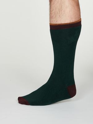 Walker Organic Cotton Walking Socks in Forest Green