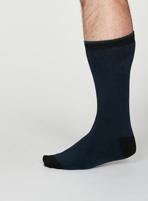 Walker Organic Cotton Walking Socks in Navy Blue