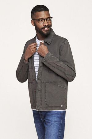 Hayden Organic Cotton Chore Jacket in Walnut Grey