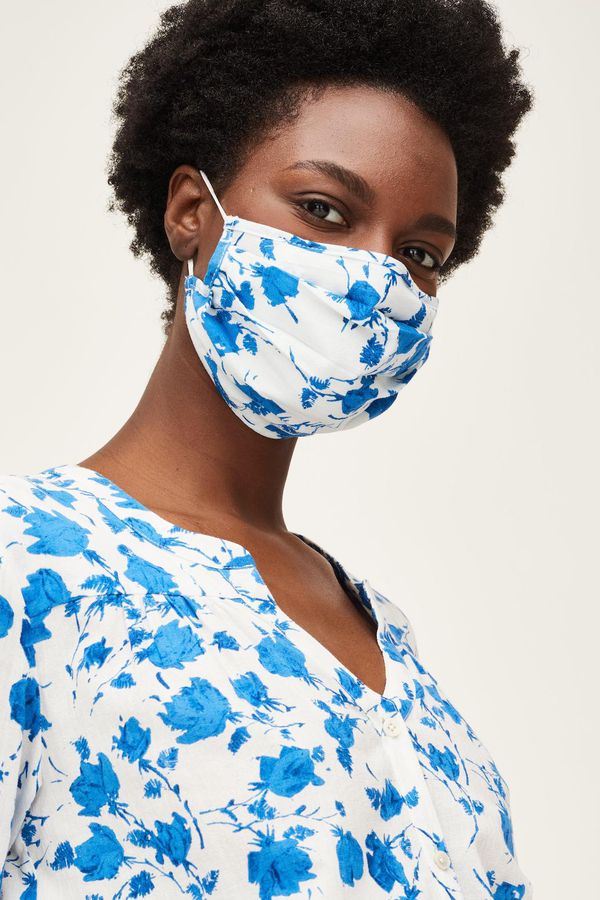 image of Organic Cotton Reusable Face Mask in Angellica Blue