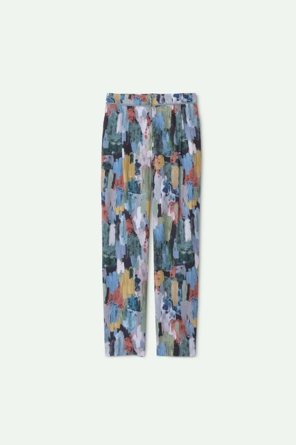 image of El Brochazo Tencel Organic Cotton Printed Trouser