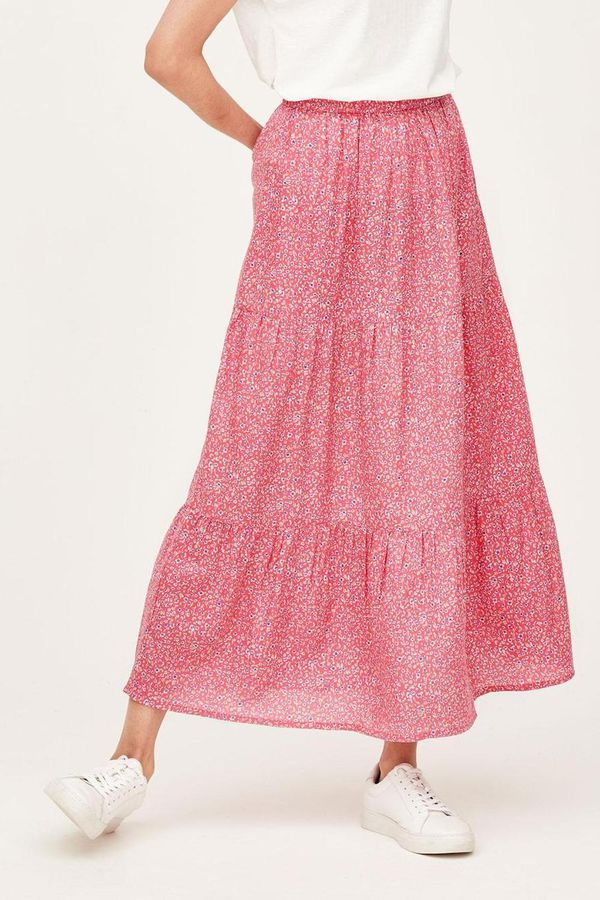 image of Miriam Tiered Skirt in Berry Pink