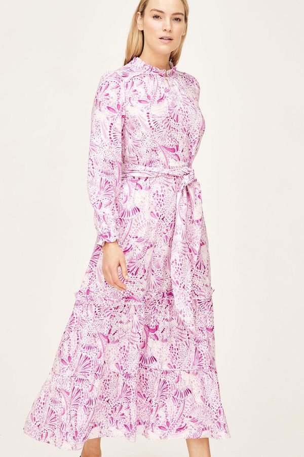 image of Portobello Tencel Floral Maxi Dress in Light Violet Pink
