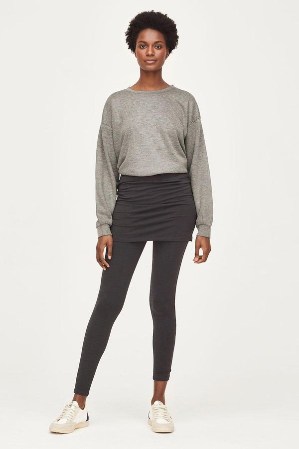 image of The Bamboo Skirt Cover Leggings in Pewter Grey