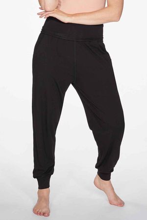 Dashka Bamboo Organic Cotton Comfy Jersey Loungepants in Black