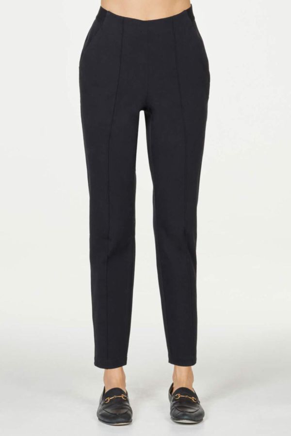 image of Premium Organic Cotton Pull On Trouser in Black