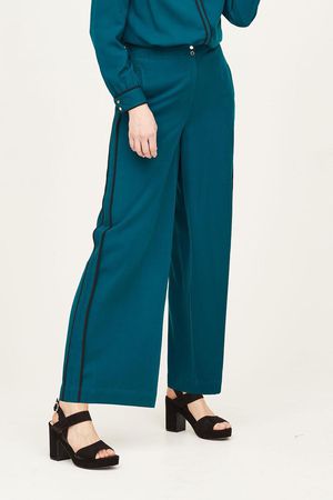 Omie Wide Leg Trousers in Sapphire Blue