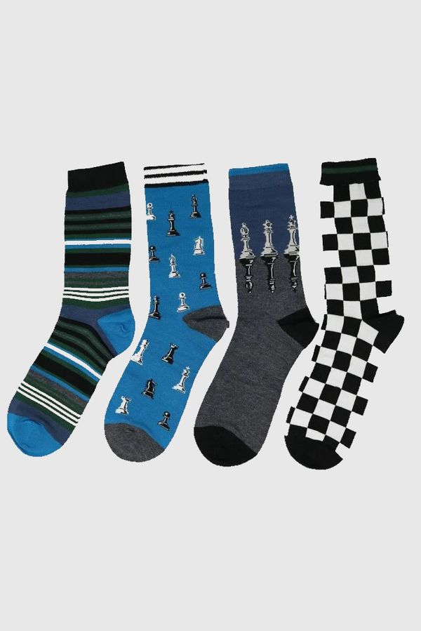 image of 4 Pack Chess Set Bamboo Sock Gift Box