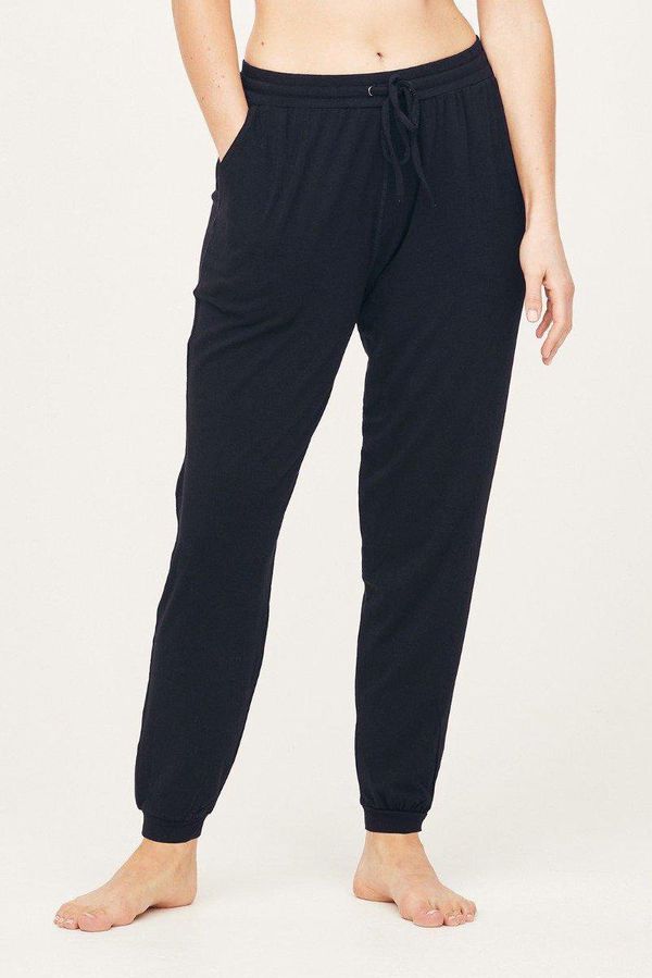 image of Emerson Tie Waist Bamboo Jersey Joggers in Navy