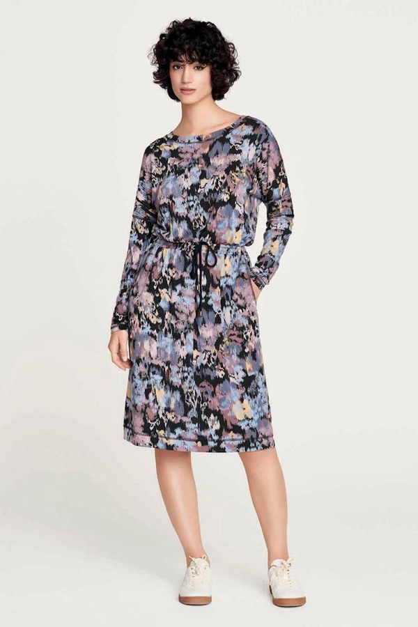 image of Sheraton Bamboo Floral Tunic Dress in Black