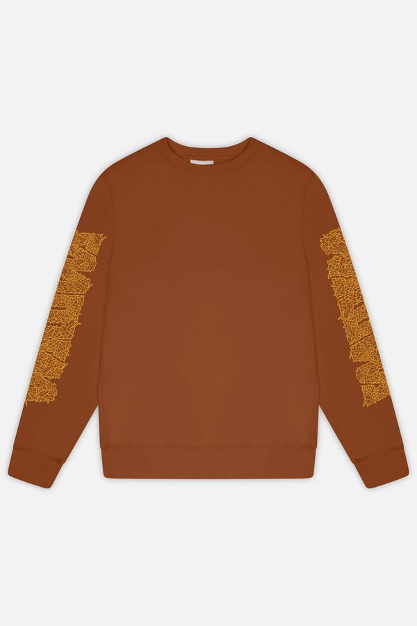 image of Overgrown Logo Sweatshirt in Bark Brown