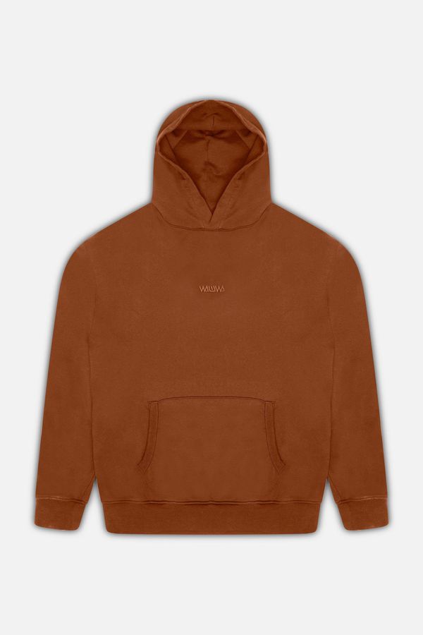 image of Basic Logo Hood in Bark Brown