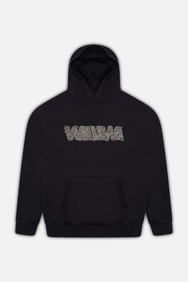 image of Overgrown Logo Hood in Black