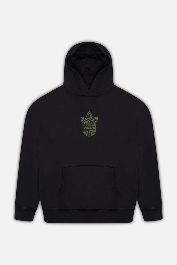 image of Leaf Logo Hood in Black