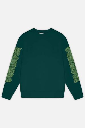 Overgrown Logo Sweatshirt in Jungle Green