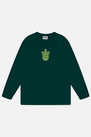 Leaf Logo Long Sleeve in Jungle Green