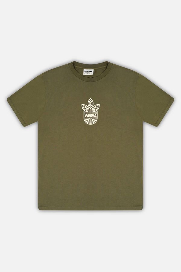 image of Leaf Logo T-Shirt in Khaki Green