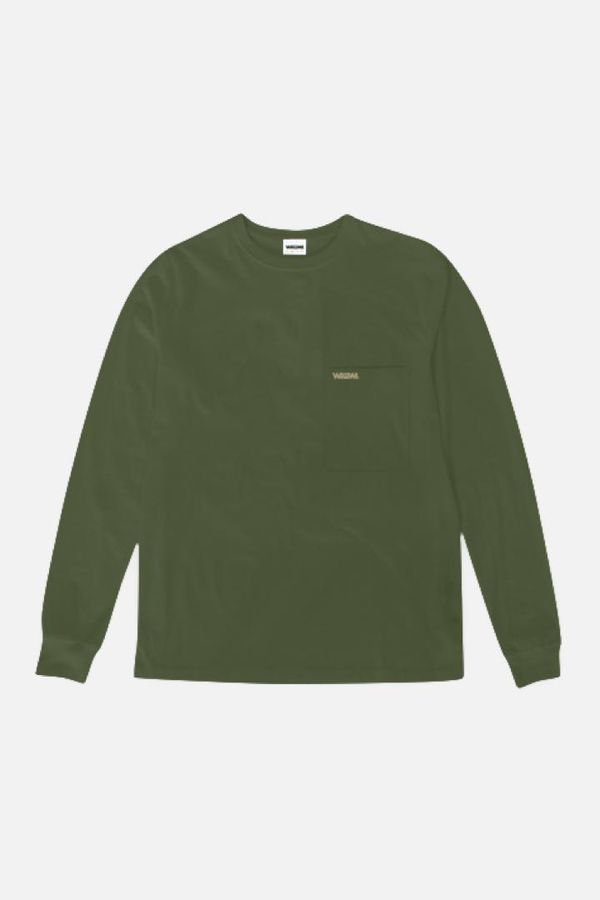 image of Pocket Long Sleeve in Khaki Green