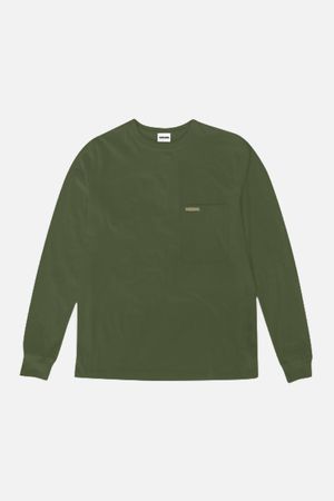 Pocket Long Sleeve in Khaki Green